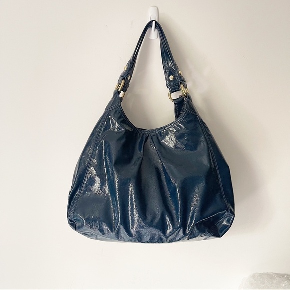 Blue Coach Patent Leather Maggie Bag - Picture 2 of 10